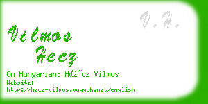 vilmos hecz business card